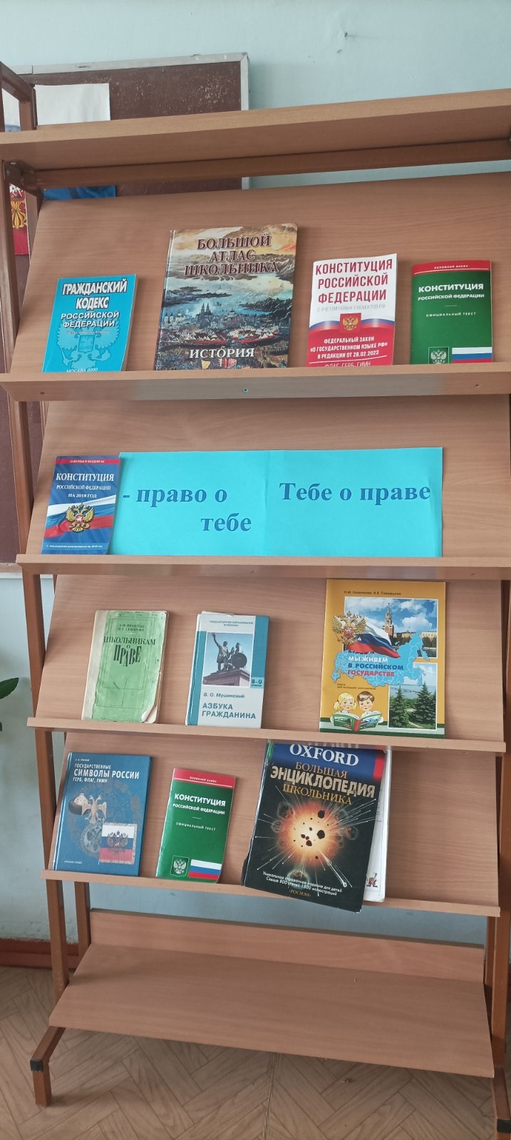 Книжная выставка на антикоррупционные темы.